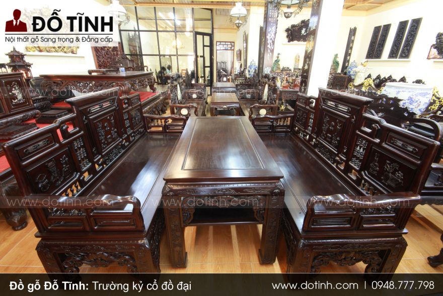 Mẫu bàn ghế gỗ cổ xưa: Trường kỷ cổ đồ đại - Đồ gỗ đẹp Dotinh.com