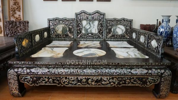 sập gỗ khảm ốc