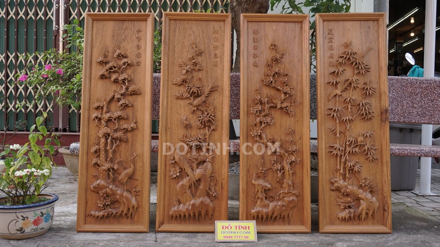 tranh tu quy go 00001