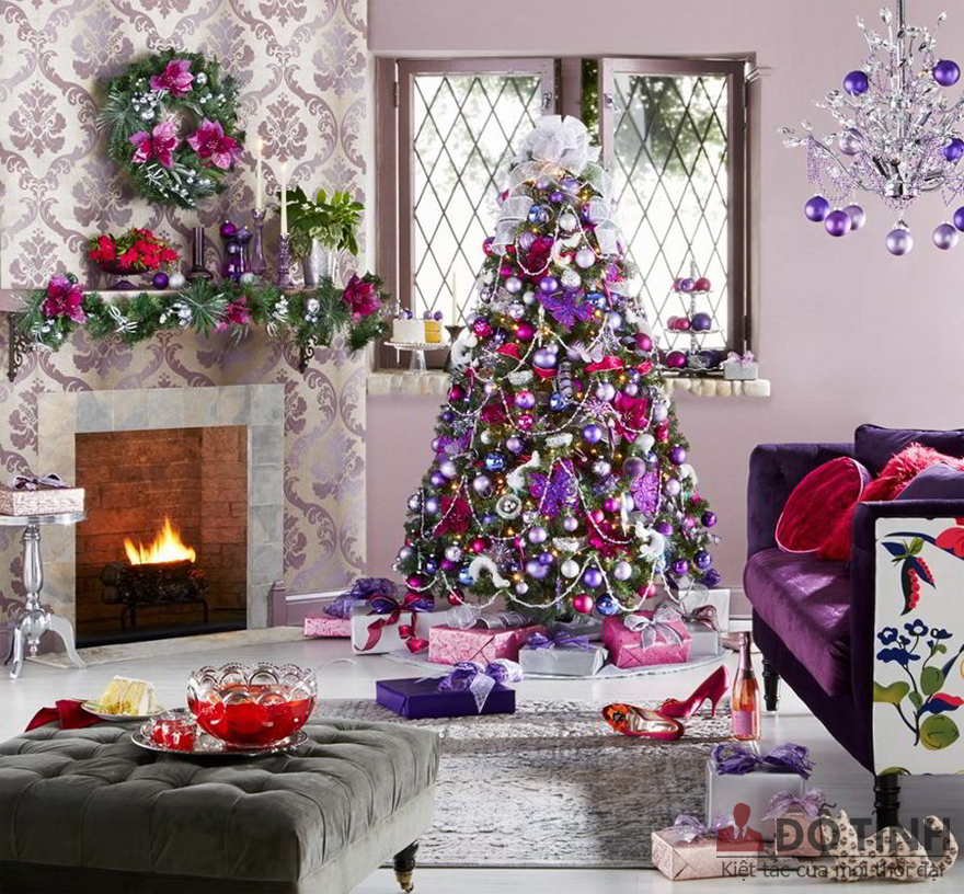 y tuong trang tri noel cho van phong 2