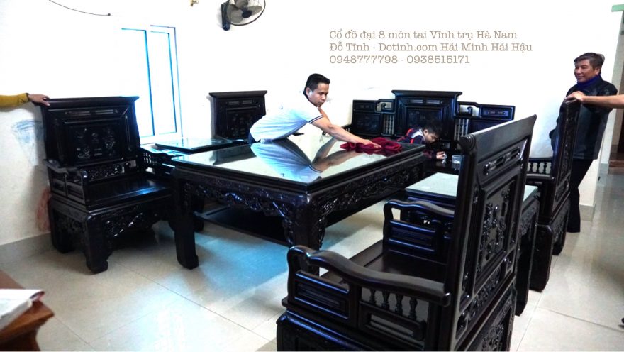Trường kỷ cổ đồ đại 8 món - Sự đồ sộ về không gian (Ảnh: Dotinh.com)