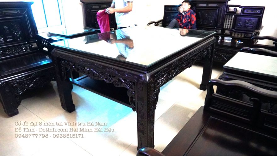 Trường kỷ cổ đồ đại 8 món - Sự đồ sộ về không gian (Ảnh: Dotinh.com)