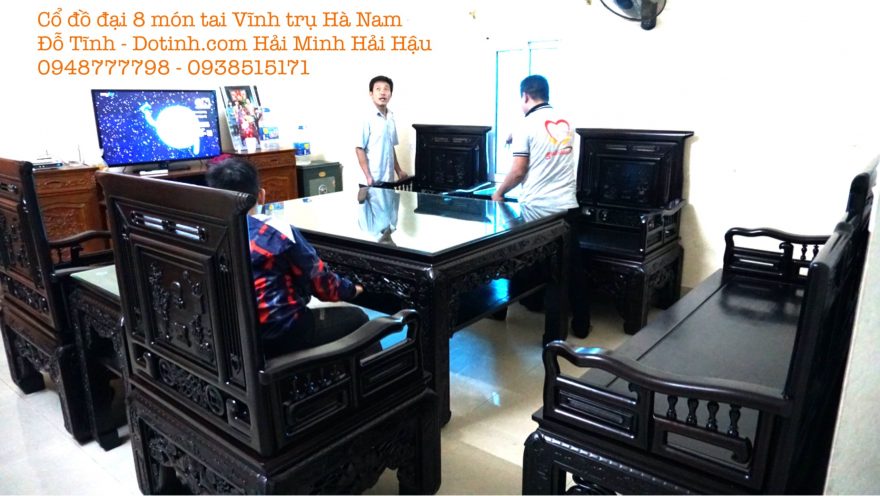 Trường kỷ cổ đồ đại 8 món - Sự đồ sộ về không gian (Ảnh: Dotinh.com)