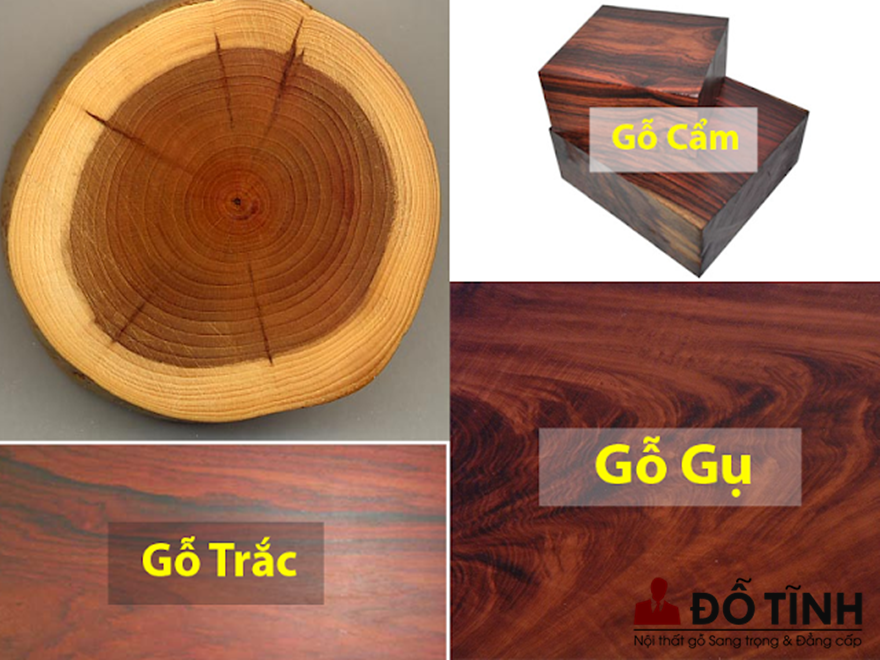Chất liệu gỗ gụ, gỗ trắc, gỗ cẩm vân gỗ đẹp, không mối mọt cong vênh (Ảnh: Dotinh.com)
