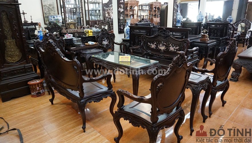 M3: Bộ bàn ghế louis Pháp khảm ốc siêu đẹp (Ảnh: Dotinh.com)
