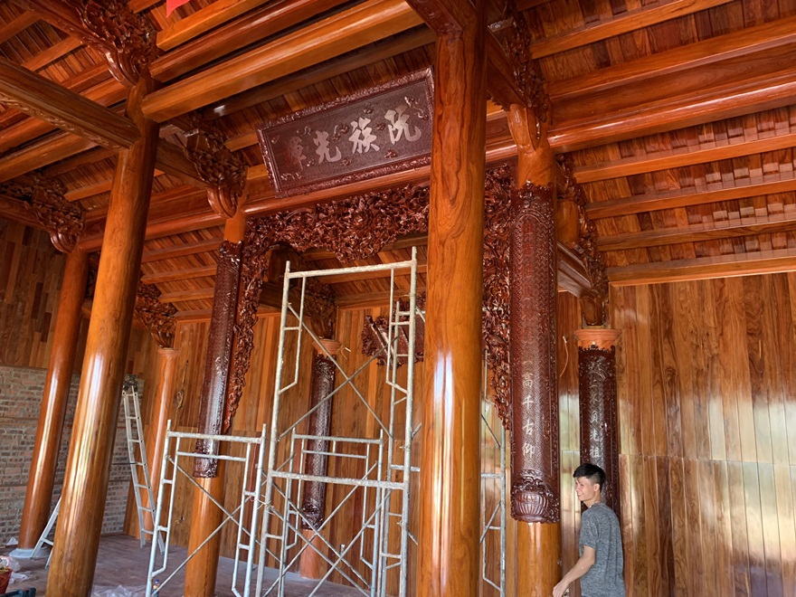 Bàn giao công trình đồ thờ tại cây số 11 Uông bí Quảng Ninh (Ảnh: Dotinh.com)