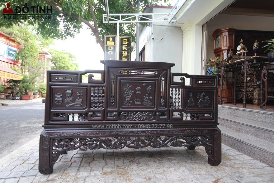 TK13: Trường kỷ cổ đồ đại 3 món - Mang đến không gian sống đẳng cấp (Ảnh: Dotinh.com)