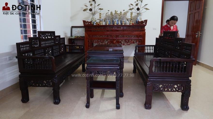 "Lịm tim" 3 bộ trường kỷ song tiện Huế đẹp nhất hiện nay (Ảnh: Dotinh.com)