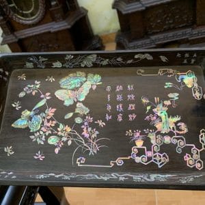 KT02: Khay Lan Hồng Điệp khảm ốc liên chi