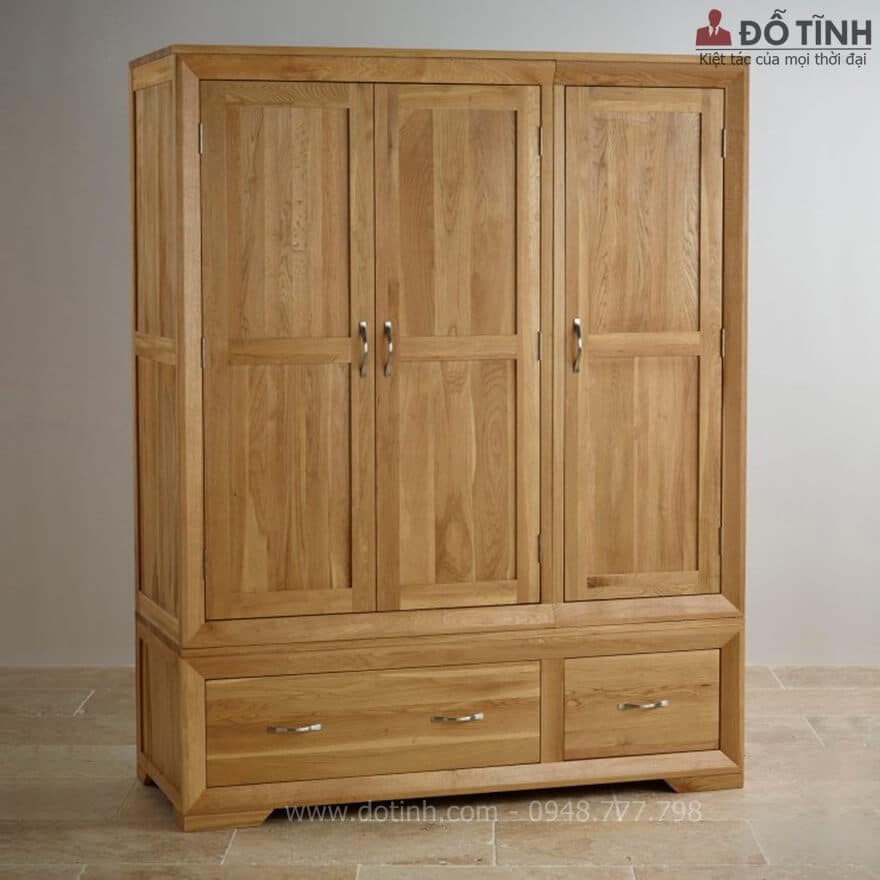 Tủ quần áo gỗ cao su - Ảnh: Internet