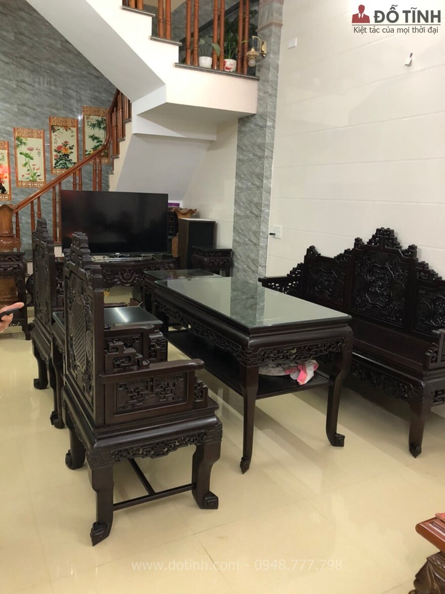 Trường kỷ ngũ lân 6 món uy nguy, bệ phóng - Ảnh: Dotinh.com