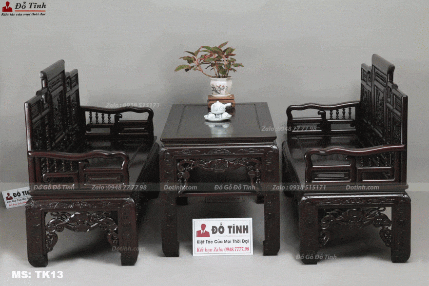 Trường kỷ cổ đồ đại 3 món