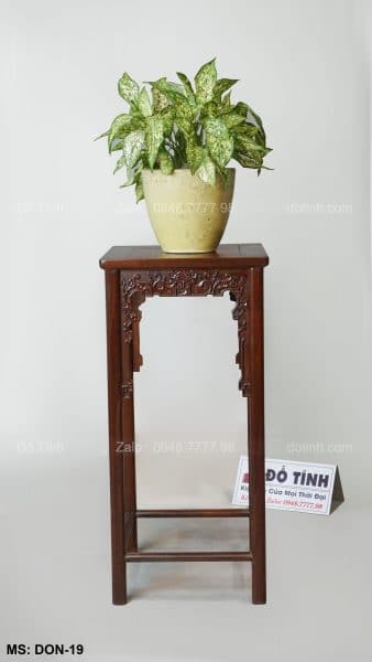 DON-19| Đôn Gỗ Kiểu Tàu Vuông Nền Triện Cây Mai| Vuông 37cm đôn gỗ đẹp, nơi sản xuất đôn gỗ, nơi bán đôn gỗ, mẫu đôn gỗ đẹp, đôn trang trí