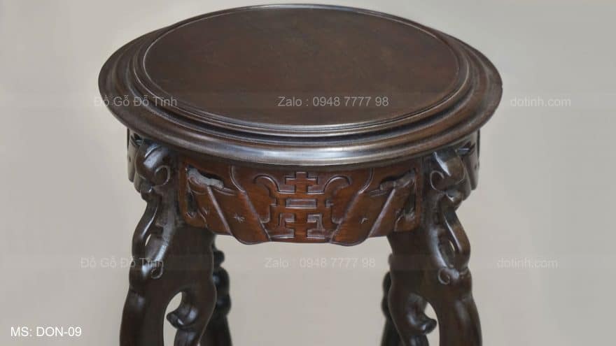 DON-09| Đôn Gỗ Như Ý Mặt Bích| ĐK 31cm mẫu ghế đôn gỗ đẹp, ghế đôn gỗ giá rẻ, nơi sản xuất đôn gỗ, mẫu đôn gỗ đẹp