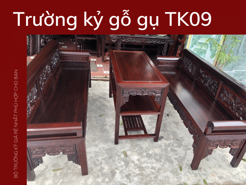 Mẫu trường kỷ gỗ gụ