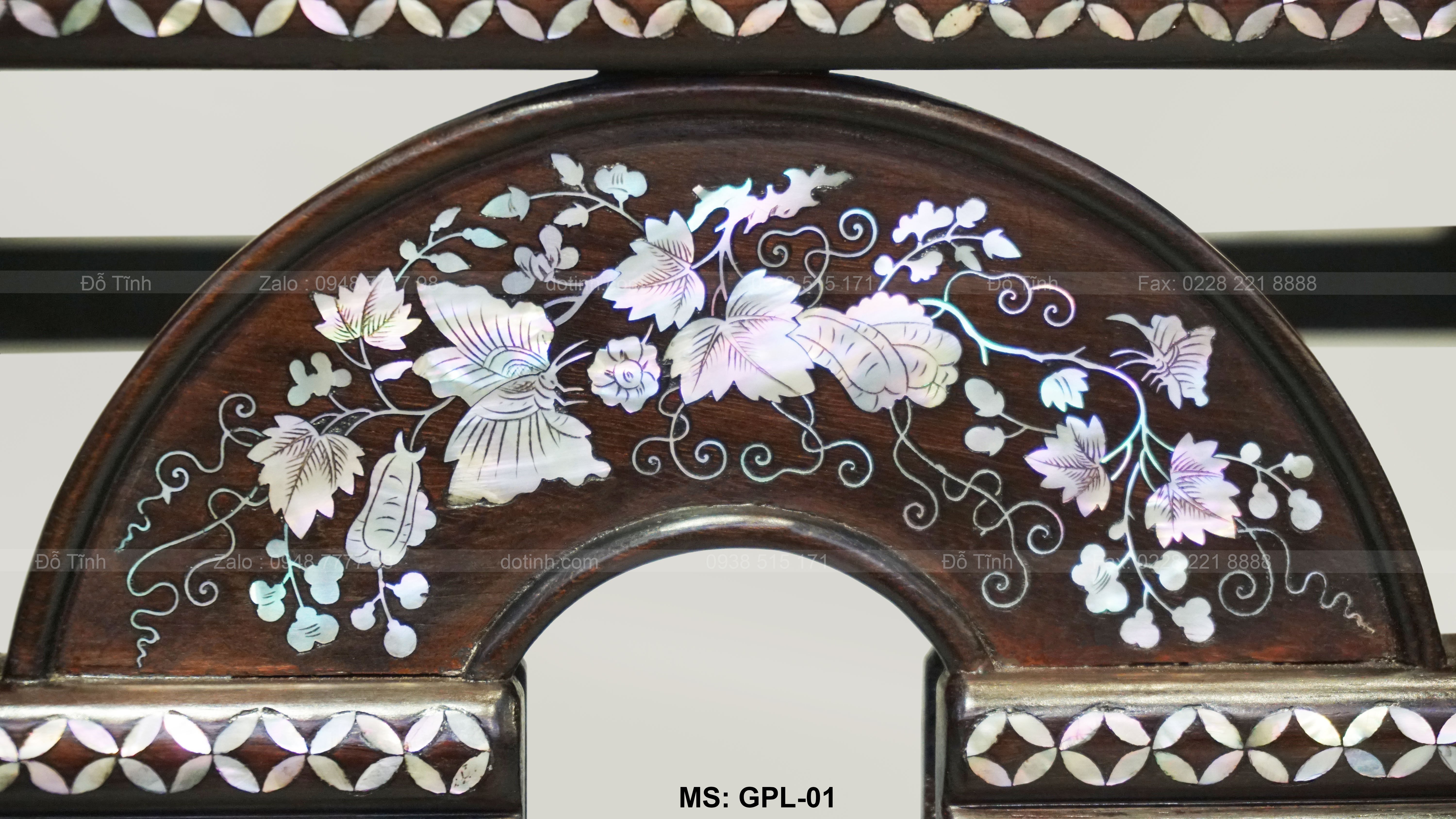 GPL01-2021| Giường Phương Lười Gỗ Cẩm Lai Khảm Ốc giuong phuong luoi go cam lai 24