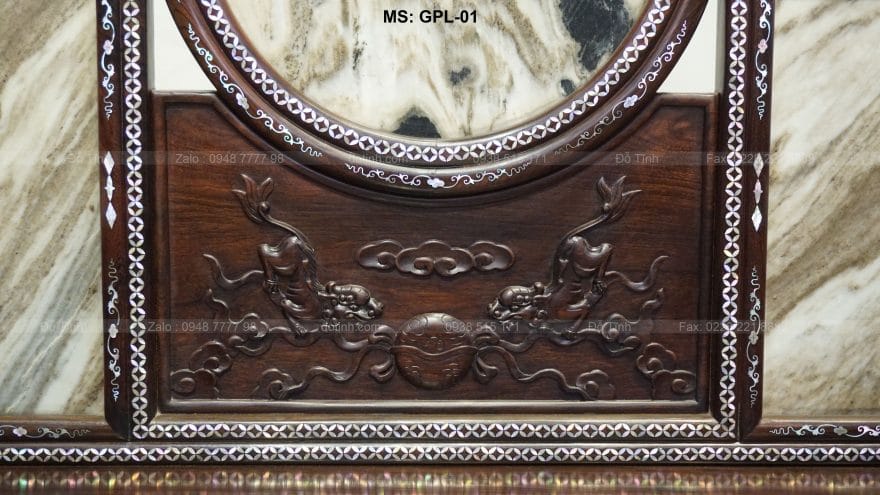 GPL01-2021| Giường Phương Lười Gỗ Cẩm Lai Khảm Ốc giuong phuong luoi go cam lai 9