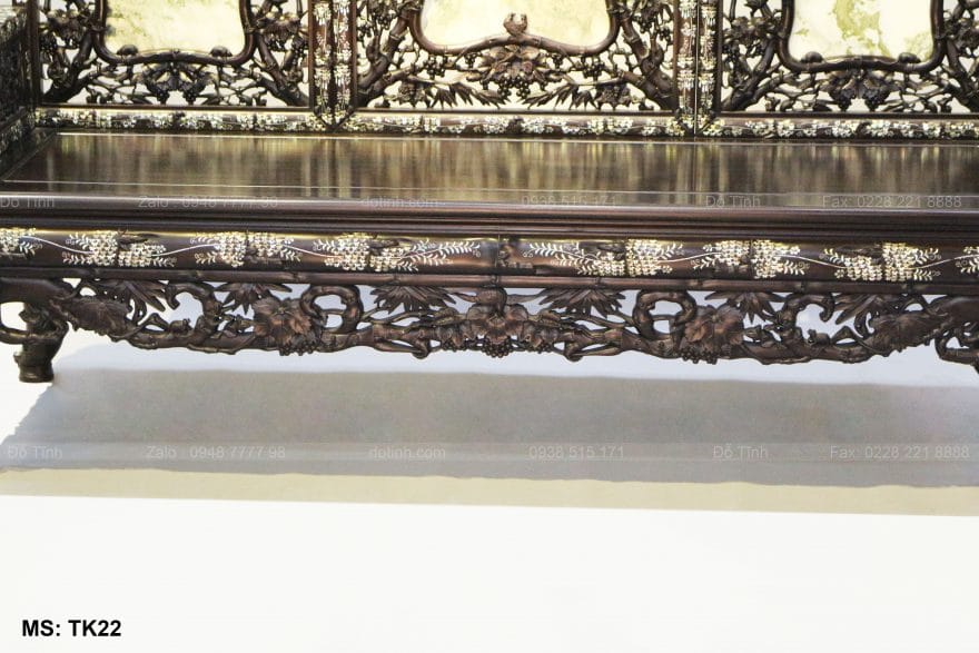 Liễu ghế chạm khảm kỹ càng