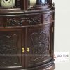 Tủ góc được làm bằng chất liệu gỗ gụ mật do Đỗ Tĩnh sản xuất