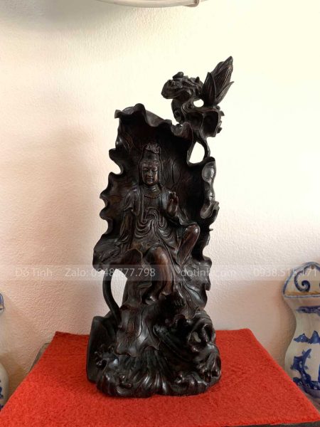 CV05-2021| Tượng Cổ Phật Bà Quan Âm Gỗ Tử Đàn Thế Kỉ 19 tượng cổ phật bà quan âm gỗ tử đàn