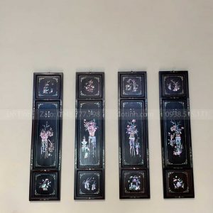 TG21-2021| Tranh Tứ Bình Khảm Ốc Đẹp Gỗ Gụ