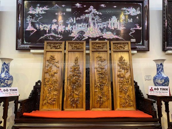 Tranh tu quy tung cuc truc mai duc tay 12