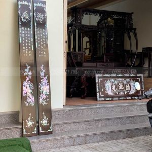 bộ câu đối đại tự khảm ốc