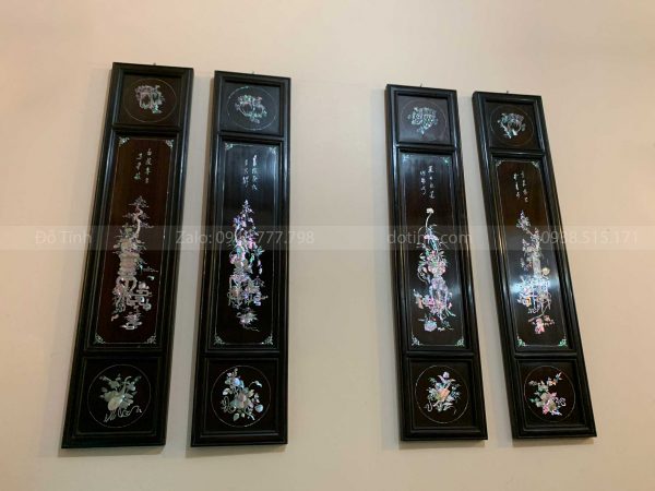 tranh tứ bình khảm ốc đẹp