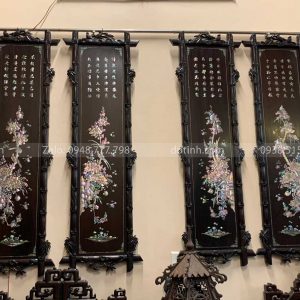 TG30-2021| Tranh Tứ Quý Khảm Ốc Tùng Cúc Trúc Mai VIP Nhất