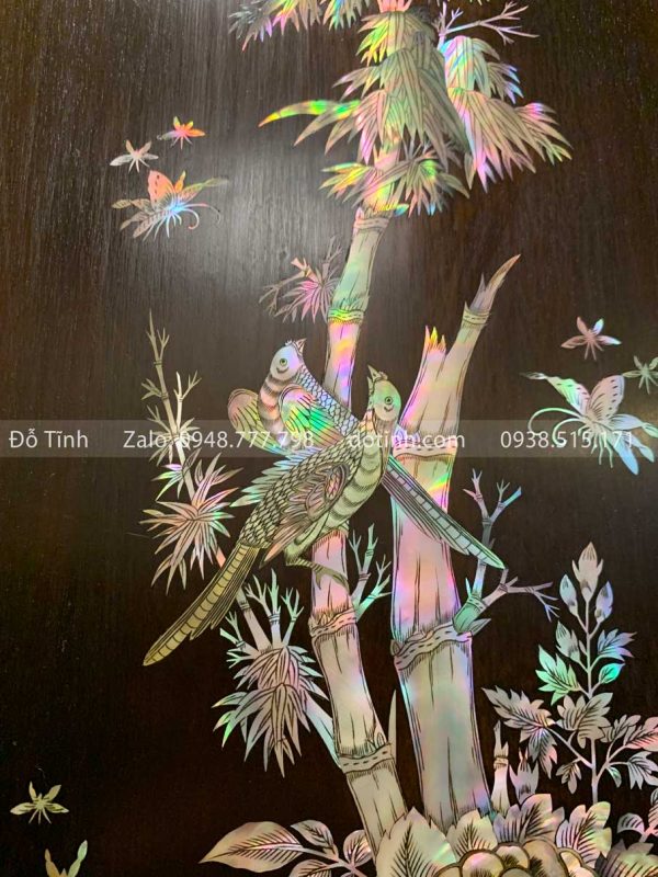 tranh tứ quý khảm ốc tùng cúc trúc mai7