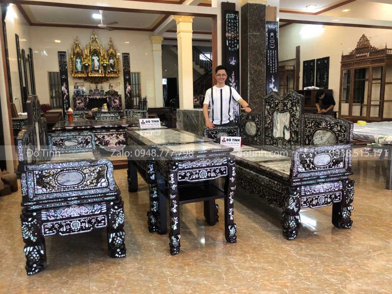 trường kỷ huế tam sơn khảm ốc xà cừ