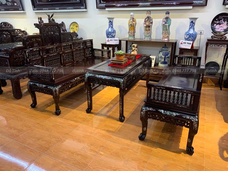 trường kỷ huế song tiện khảm ốc