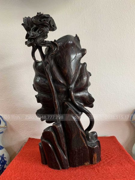 CV05-2021| Tượng Cổ Phật Bà Quan Âm Gỗ Tử Đàn Thế Kỉ 19 tuong co phat ba quan am go tu dan 4