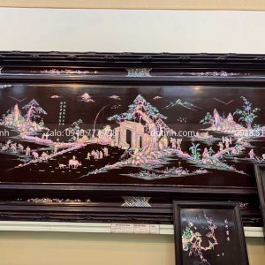 TG77-2021| Tranh Chợ Quê Khảm Ốc Đẹp Xuất Sắc!