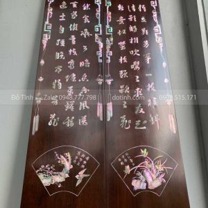 TG96-2021| Đôi Câu Đối Khảm Ốc Tích Hồng Công Siêu Đỉnh!