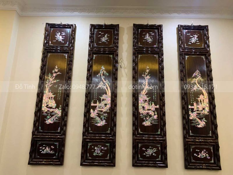 TG95-2021| Tranh Cầm Kỳ Thi Họa Khảm Ốc Siêu Đỉnh Cao!