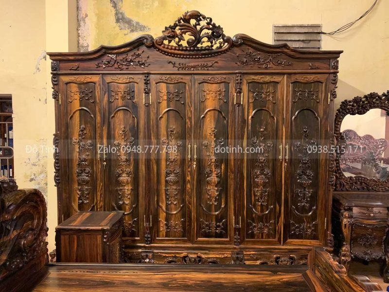 Tủ Quần Áo Louis Gỗ Mun
