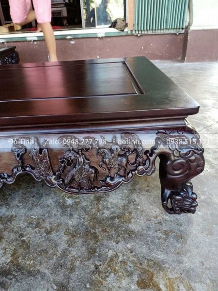 BAN11-2021| Bàn Văn Kỷ Gỗ Gụ Đục Tích Tam Quốc ban van ky go gu duc tich tam quoc 4