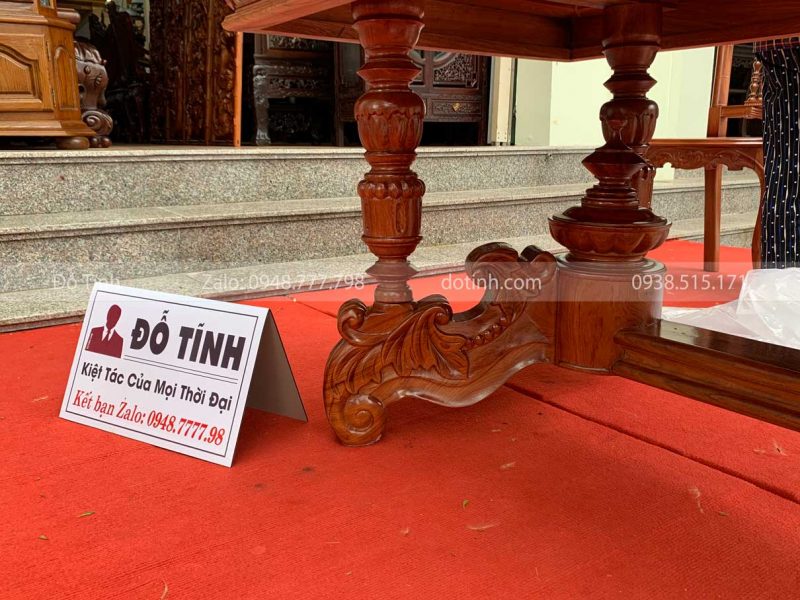 AA55-2021| Bộ Bàn Ăn Gỗ Hương: "Cù Lá Miền Tây" 9 Món bo ban an go huong cu la mien tay 9 mon 10