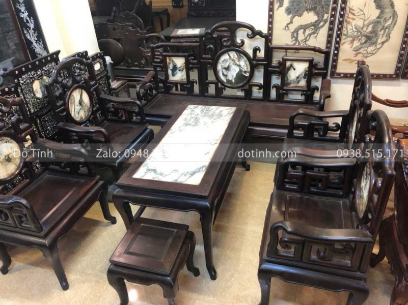 bộ ghế móc mỏ 7 món