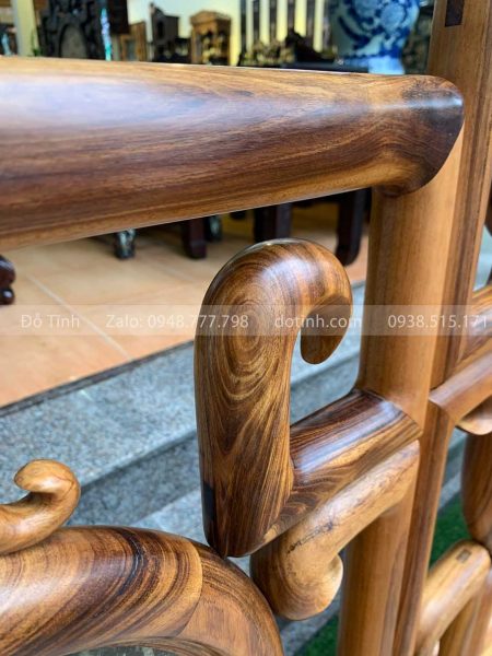 AA31-2021| Bộ Ghế Móc Mỏ 9 Món Vân Siêu Khủng| Gỗ Gụ Ta Quảng Bình bo ghe moc mo go gu ta quang binh 11