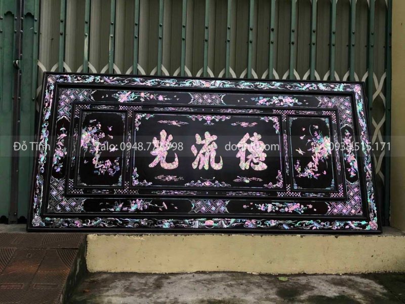 TG69-2021| Bức Đại Tự Đức Lưu Quang Gỗ Trắc Khảm Ốc Đỏ Lửa SIÊU ĐỈNH CAO!!! buc dai tu duc luu quang go trac ta kham oc do lua vang chanh 1