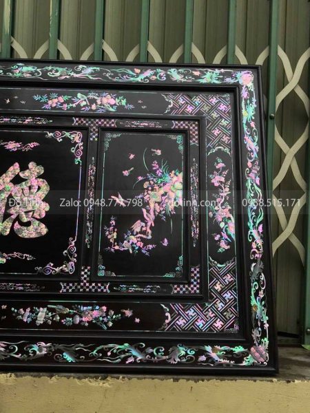 TG69-2021| Bức Đại Tự Đức Lưu Quang Gỗ Trắc Khảm Ốc Đỏ Lửa SIÊU ĐỈNH CAO!!! buc dai tu duc luu quang go trac ta kham oc do lua vang chanh 4