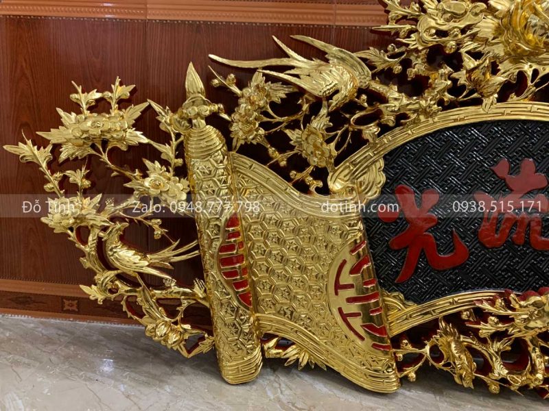 TG113-2021| Cuốn Thư Câu Đối Sơn Son Thếp Vàng cuon thu cau doi son son thep vang 2