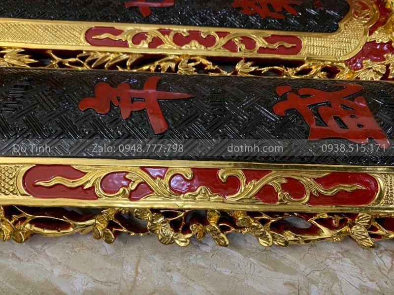TG113-2021| Cuốn Thư Câu Đối Sơn Son Thếp Vàng cuon thu cau doi son son thep vang 4