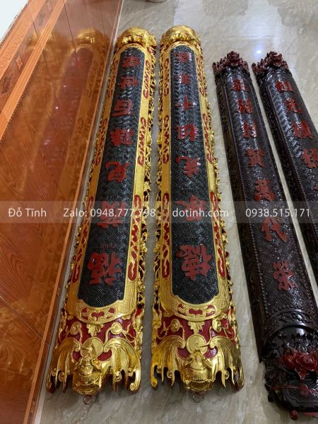 TG113-2021| Cuốn Thư Câu Đối Sơn Son Thếp Vàng cuon thu cau doi son son thep vang 5