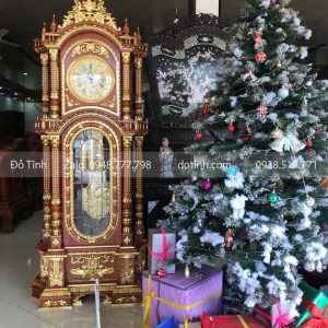 DH37-2021| Đồng Hồ Cây Gỗ Hương Dát Vàng