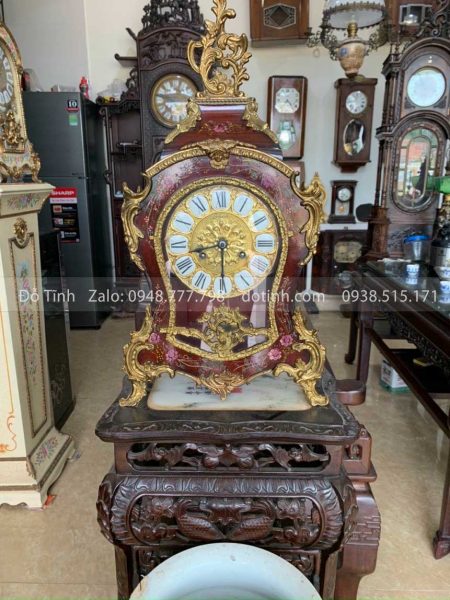 DH38-2021| Đồng Hồ Để Bàn Châu Âu Louis Vỏ Đồng Đúc