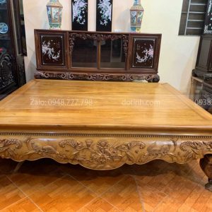 SG21-2021| Sập Sen Vịt Gỗ Gụ 1m6 x 2m
