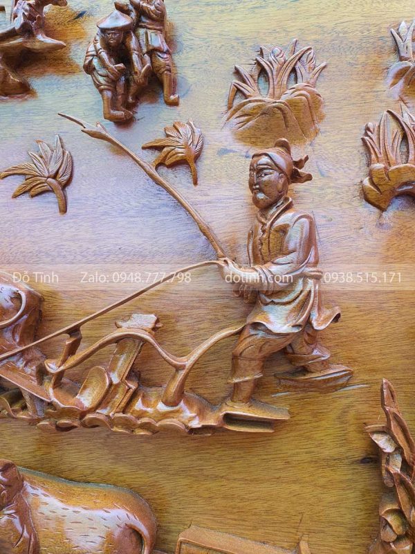 tranh go duc canh dong que 2